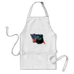 Pug (blk) Flag Aprons