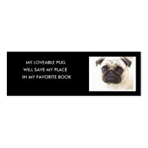 Pug Bookmark.. Business Card