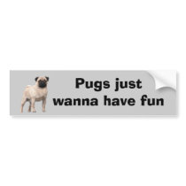 Pug Bumper Sticker