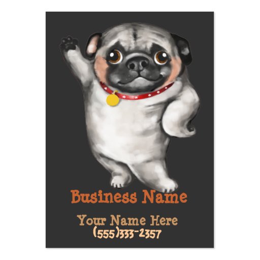PUG business card template_breeder,veterinarian (front side)