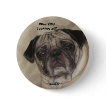 Pug Button by LilMel Pug Button