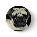 Pug button by myMAJiKworld Pug button