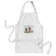 Pug Christmas Aprons