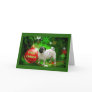 Pug Christmas Card Red Ball