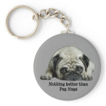 Pug Clown At Heart Keychain