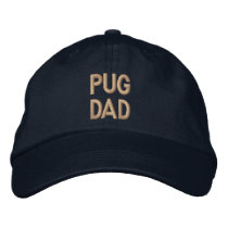 Pug Dad Embroidery Cap embroidered hats by DogsByDezign Pug Dad Embroidery Cap embroidered hats