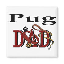 Pug Dad Gifts Magnets