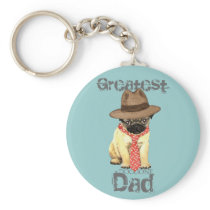Pug Dad Key Chain