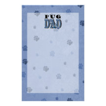 Pug DAD Personalized Stationery
