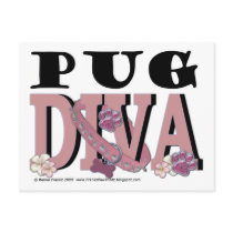 Pug Diva postcards