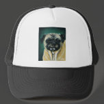 Pug Dog Art - My Happy Face Mesh Hat