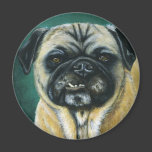 Pug Dog Art - My Happy Face Magnets