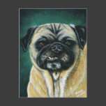 Pug Dog Art - My Happy Face Postcards
