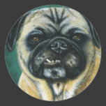 Pug Dog Art - My Happy Face Stickers