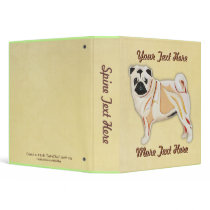 Pug Dog Binder