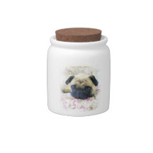Pug dog candy dish