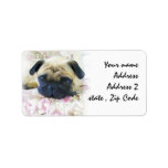 Pug dog custom address label