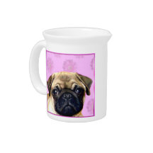 Pug dog drink pitchers