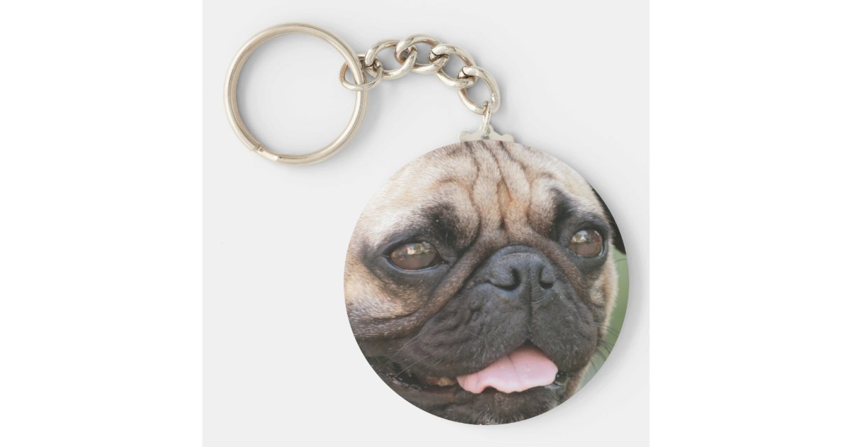 Pug Dog Keychain Zazzle