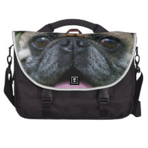Pug Dog Laptop Messenger Bag