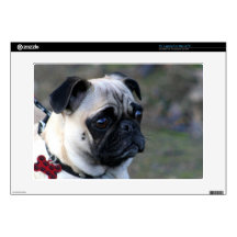 Pug dog laptop skin