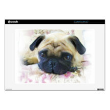 Pug dog laptop skin
