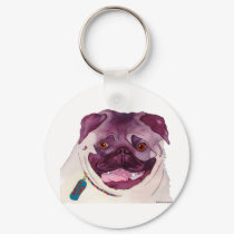Pug Dog Love keychains