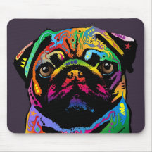 Pug Dog Mouse Pads