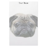 Pug dog stationary personalized stationery