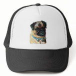 Pug Dog Vintage hats