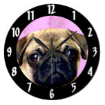 Pug dog wall clock