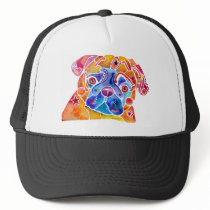 PUG DOGS, PUGS MUGS TRUCKER HAT