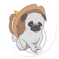 Pug Drawing 2 By Pablo Fernandez stickers by poochloverstuff Pug Drawing 2 By Pablo Fernandez stickers