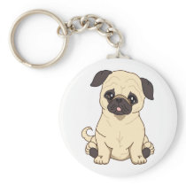 Pug Drawing By Pablo Fernandez Limited Edition Key Chains
