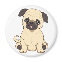Pug Drawing By Pablo Fernandez Limited Edition magnets by poochloverstuff Pug Drawing By Pablo Fernandez Limited Edition magnets