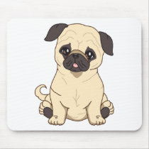 Pug Drawing By Pablo Fernandez Limited Edition mousepads