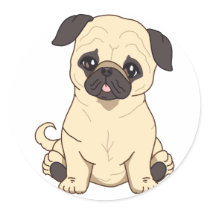 Pug Drawing By Pablo Fernandez Limited Edition stickers by poochloverstuff Pug Drawing By Pablo Fernandez Limited Edition stickers