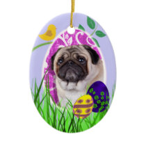 Pug Easter Ornament ornaments