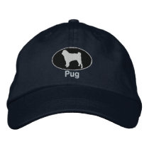 Pug Embroidered Hat (Dark)