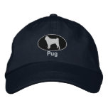 Pug Embroidered Hat (Dark)