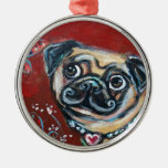 Pug eyes butterfly christmas tree ornaments