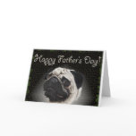 pug father's day greeting card