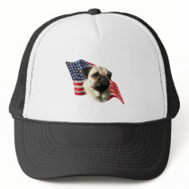 Pug (fawn) Flag hats
