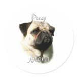 Pug (fawn) Mom 2 Sticker