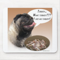 Pug (fawn) Turkey Mouse Mats