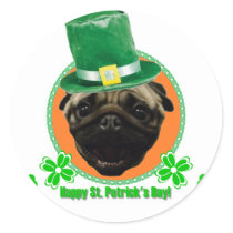 Pug for Paddy stickers