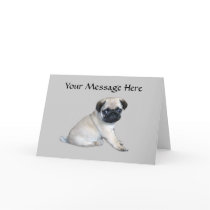 Pug Greeting Card