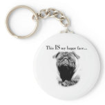 Pug Happy Face Keychains