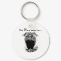 Pug Happy Face keychains