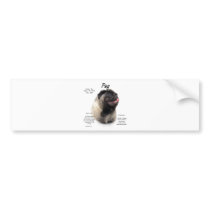 Pug History Design bumper stickers by GreyWolfCreation Pug History Design bumper stickers